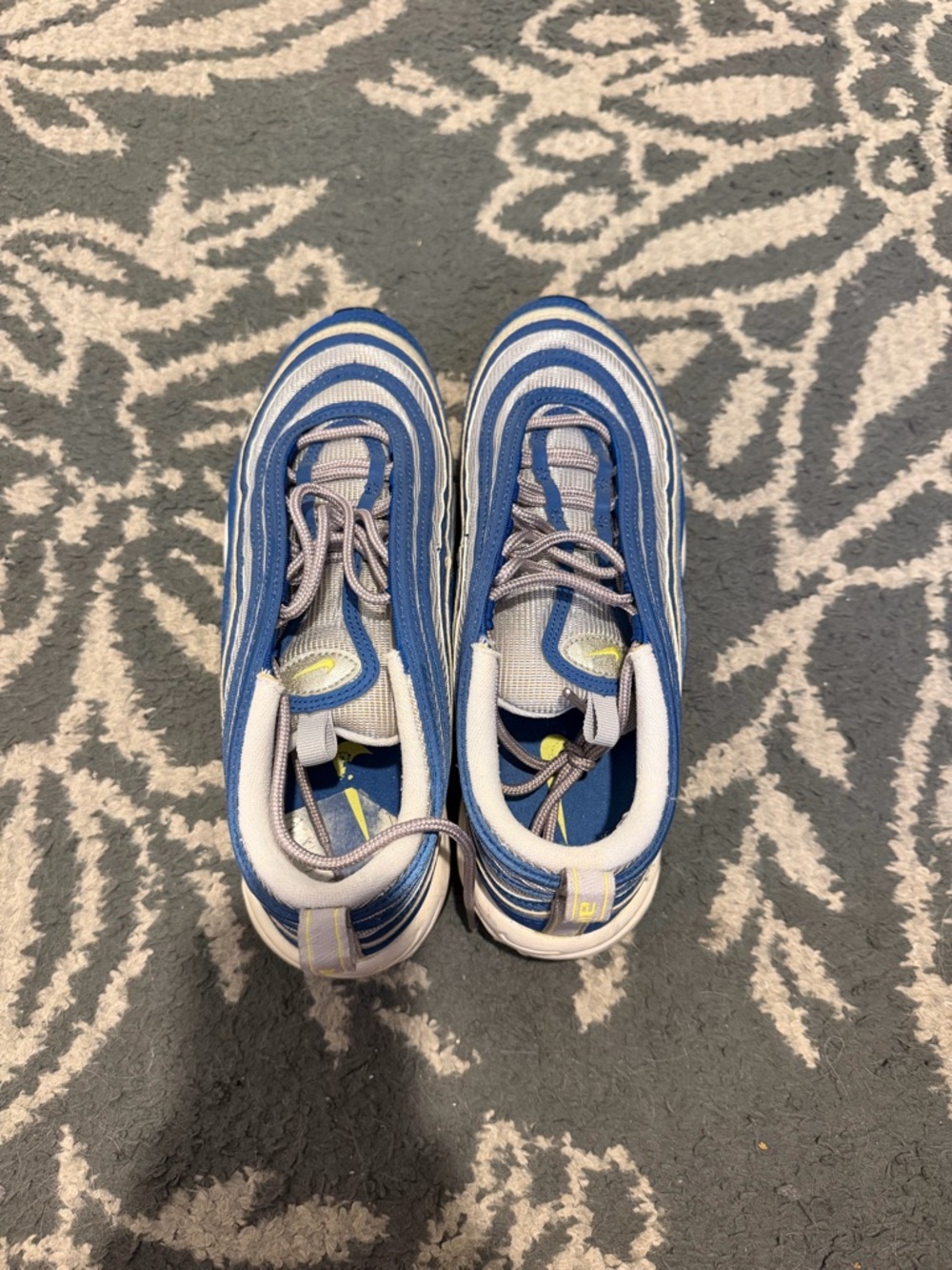 Nike Air Max 97 Blue Yellow Low Top Sneakers